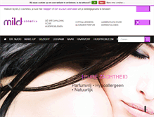 Tablet Screenshot of mildcosmetics.com